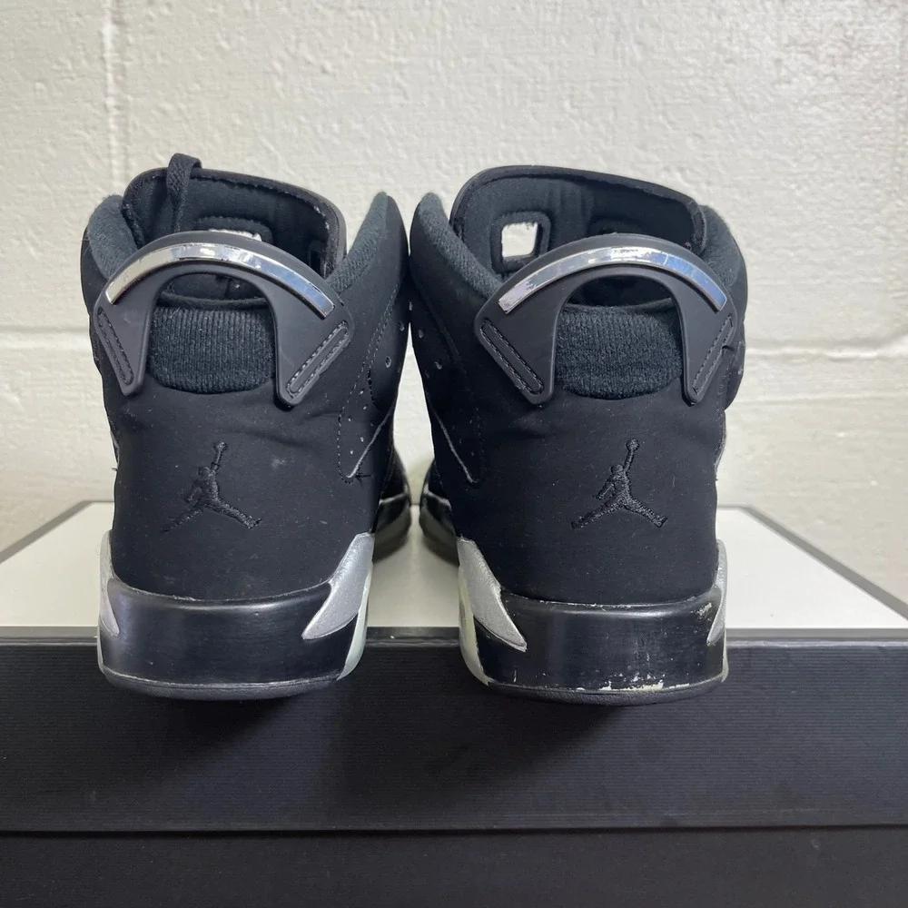 Nike Air Jordan 6 Retro GS Chrome Black DX2835-001 Sneakers Youth Size 7 Y‎
